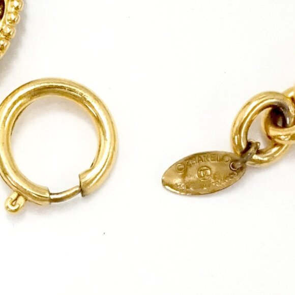 CHANEL 31 Rue Cambon Coin Bracelet 8.6" Gold Tone Auth w/Box r10639 - Picture 4 of 6